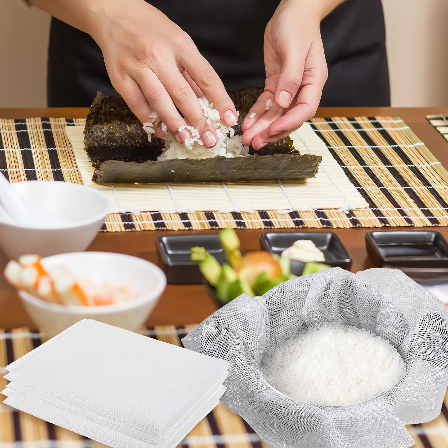 rice-net-47-x-39-sushi-cooking-net-mesh-rice-steamer-cloth-nylon-cooking-napkin-non-stick-rice-cooker-steam-reusable-cooking-steam-cloth-rice-net-napkin-bamboo-steamer-mat-cloth