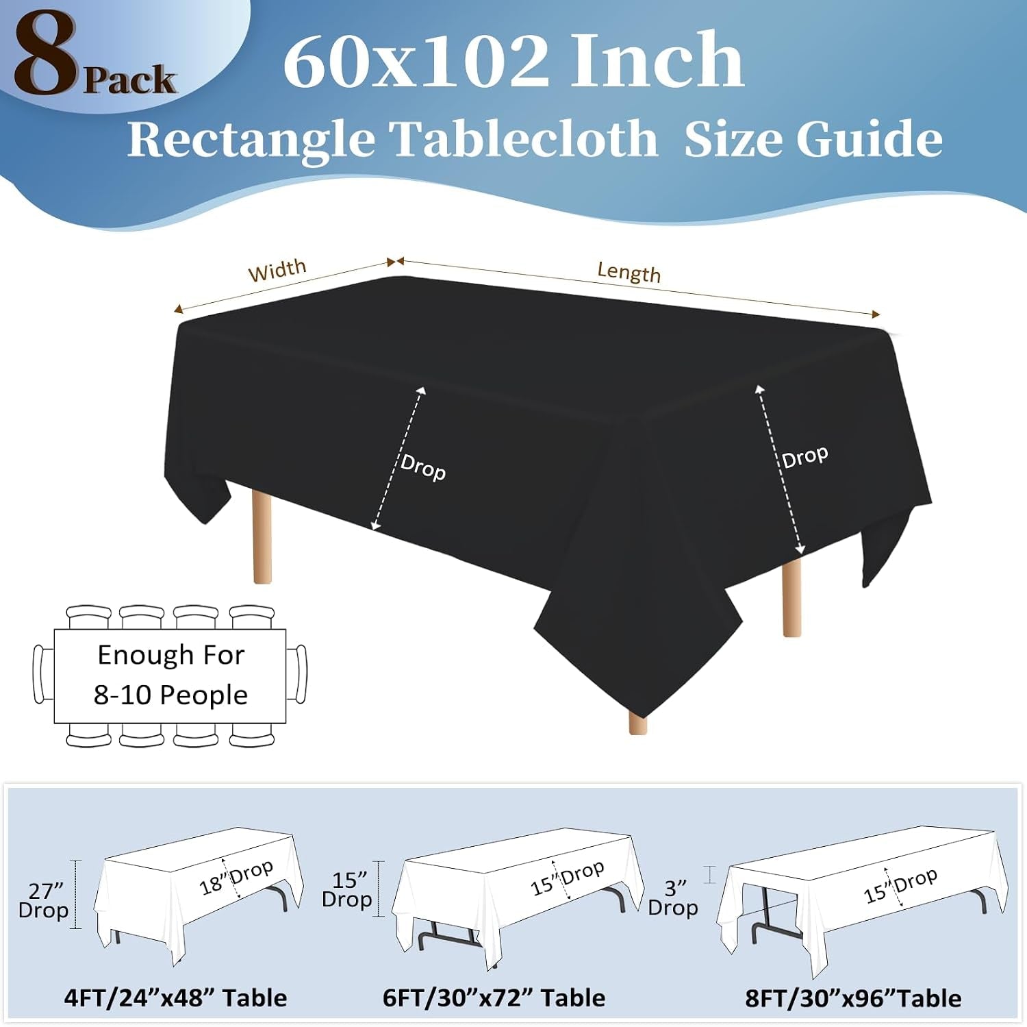 8-pack-60-x-102-inch-black-tablecloths-for-6-foot-rectangle-tables-wrinkle-resistant-washable-polyester-fabric-rectangular-table-cloth-for-dining-banquet-wedding-party