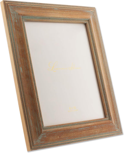8X10 Weathered Wood with Verdigris Wash Picture Frame, Brown3