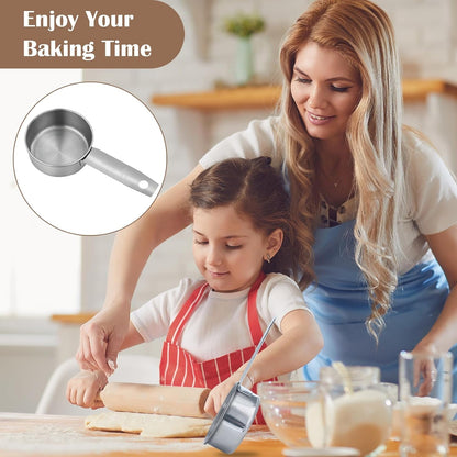 4 Pcs 1/4 Cup Scoop, Stainless Steel 2 Oz Measuring Cup7