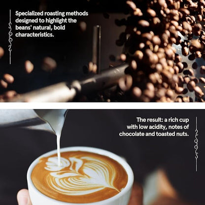 BROOKLYN COFFEE Whole Bean, Italian Dark Roast (5Lb) Extra Strong, Delicious Taste, Heavenly Aroma - Fresh Bulk Coffee Beans Roasted Weekly in NYC5
