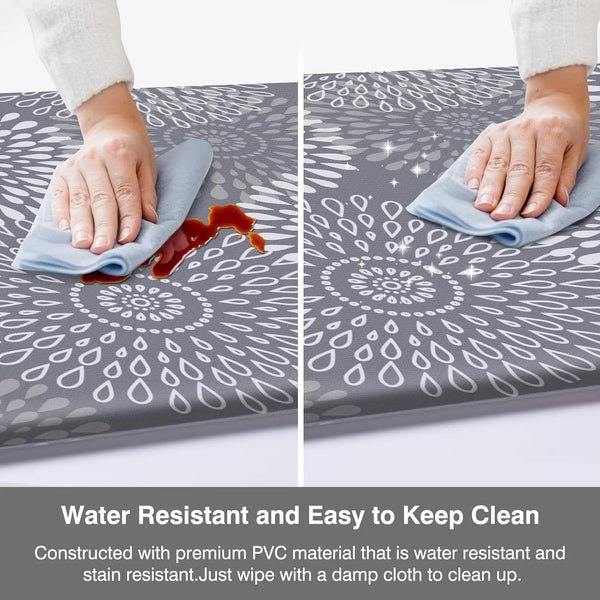 Kitchen Mats for Floor,Cushioned Rug Anti-Fatigue for Kitchen Decor | Waterproof Non-Slip Kitchen Rugs Set of 2,Heavy Duty Ergonomic Comfort Mat for Kitchen Accessories,Office,Laundry6