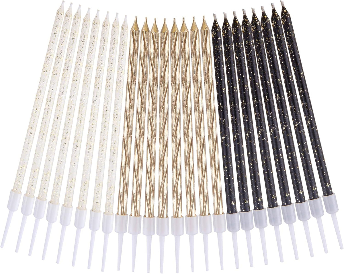 gold-black-white-long-thin-birthday-candles-cake-candles-birthday-parties-wedding-decorations-party-candles