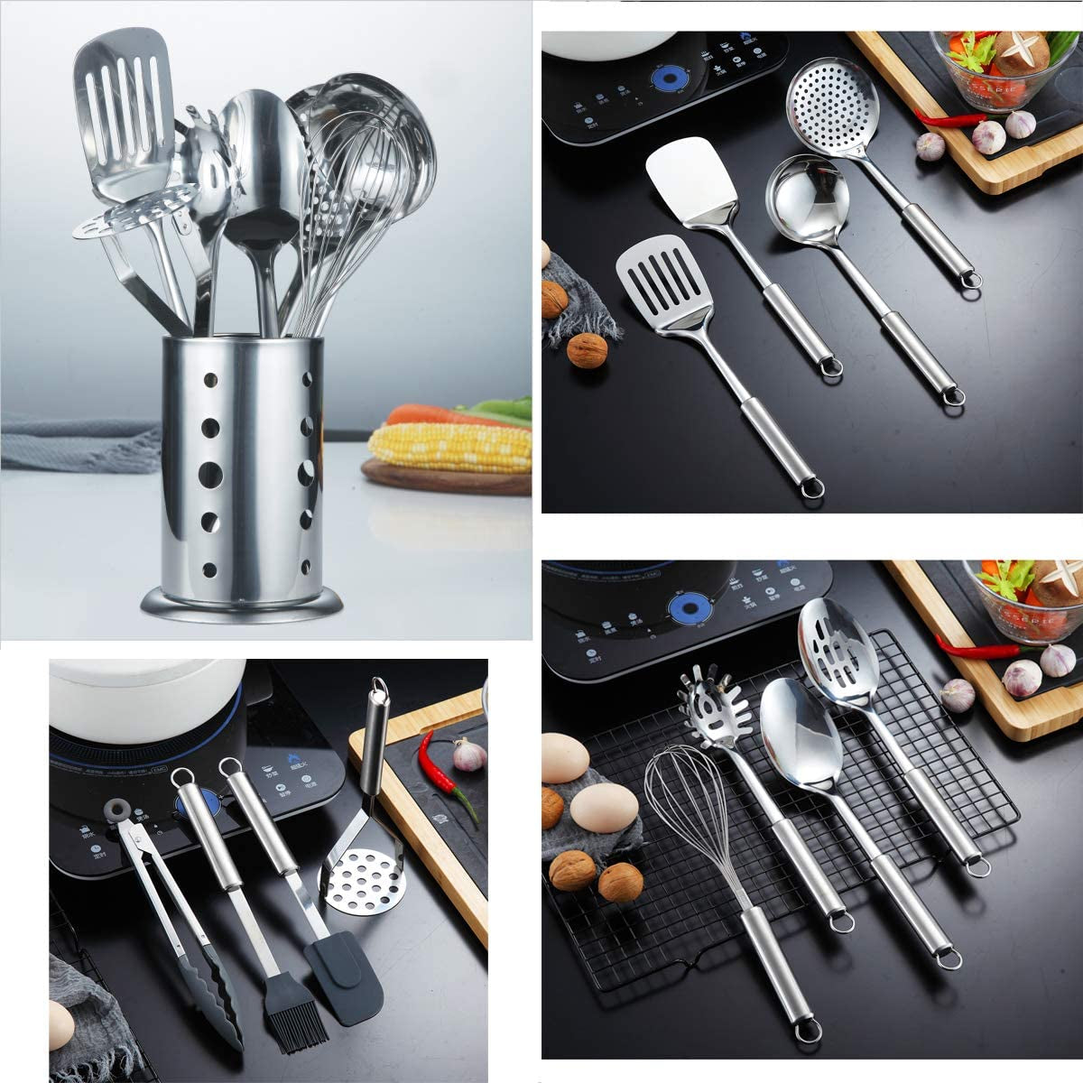 cooking-utensil-set-13-piece-stainless-steel-kitchen-tool-set-with-holder-include-cooking-spoon-spatula-whisk-cooking-tong-and-etc-13-pieces