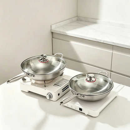 Stainless Steel 316 Wok with Lid, Stir-Fry Frying Pans, Oven and Dishwasher Safe, Induction Compatible (12.5 Inch)4