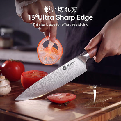 3 PCS Japanese Kitchen Knife Set with Full Tang Rosewood Handle | Razor Sharp High Carbon Stainless Steel Chef Knives, Premium Gift Box for Home Chefs2