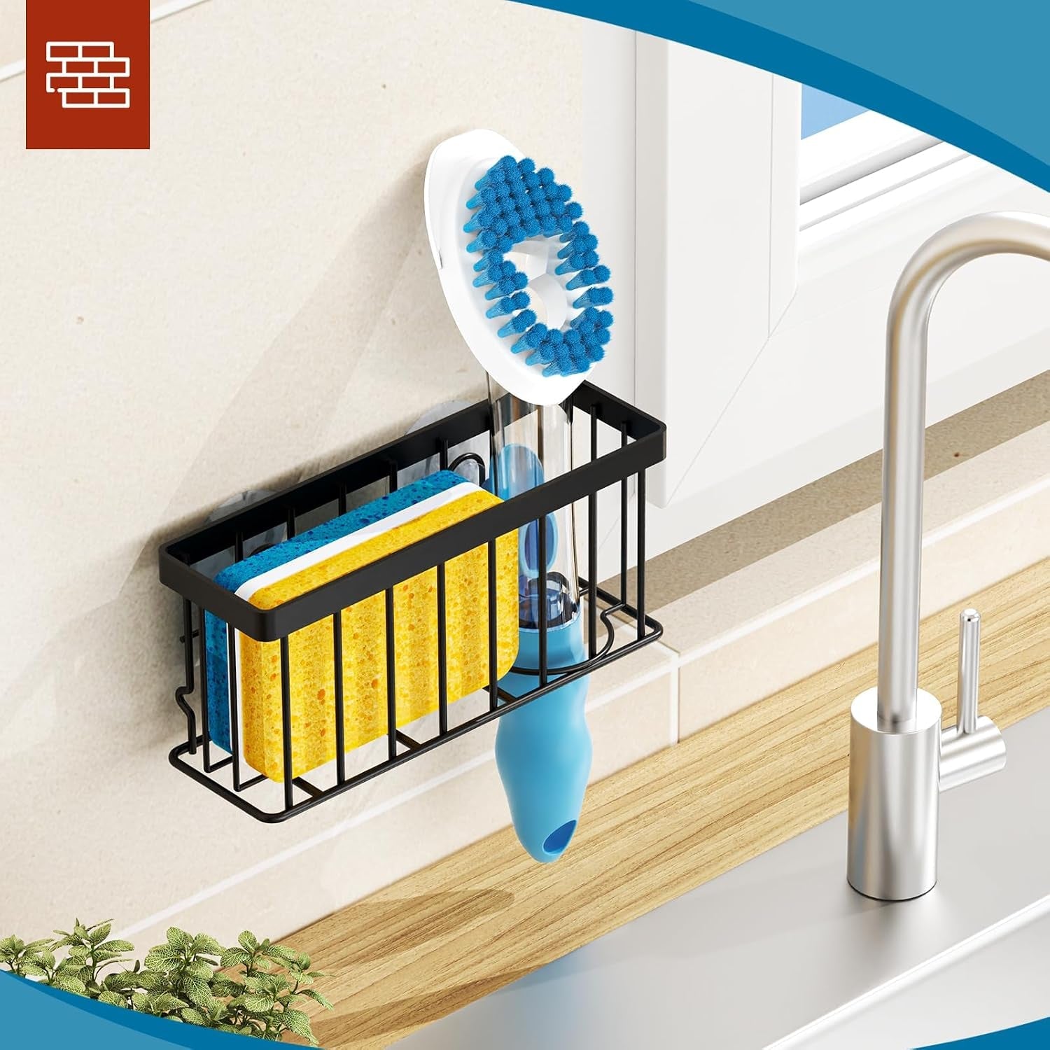 sponge-holder-for-kitchen-sink-sink-caddy-organizer-with-suction-cups-adhesive-strips-dish-sponge-holder-design-for-sponges-scrubber-stoppers-black