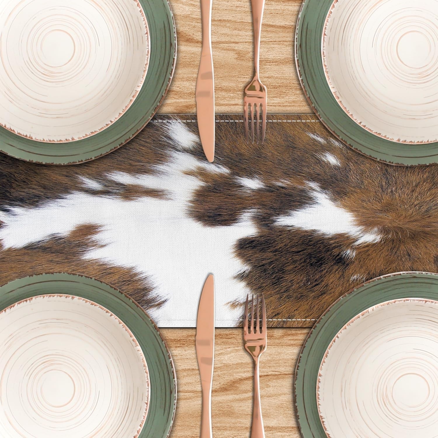cow-print-table-runner-brown-western-runners-cowhide-table-decorations-farmhouse-country-table-runner-for-party-home-kitchen-dining-room-13x36-inch-just-a-print