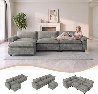 118.9" L Shaped Cloud Couch, Modular Sectional Sofa for Living Room3