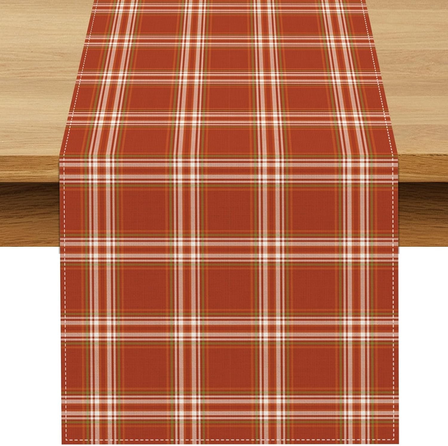 thanksgiving-table-runner-orange-fall-plaid-autumn-harvest-checkered-tartan-decoration-seasonal-dining-room-home-kitchen-table-decor