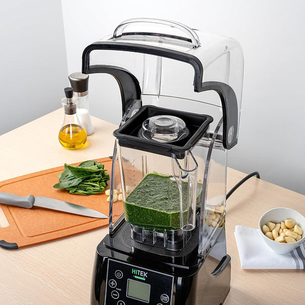 '-Hi Tek 3 HP Commercial Blender, 1 Variable Speed Heavy-Duty Blender - 48-Ounce Tritan Jar, Sound Enclosure, White Plastic, Industrial, Programmable Touchpad10