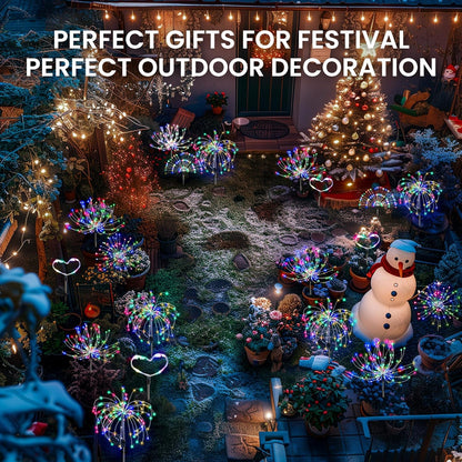 Solar Firework Fairy Garden Lights Outdoor, Colorful, 4 Pack9