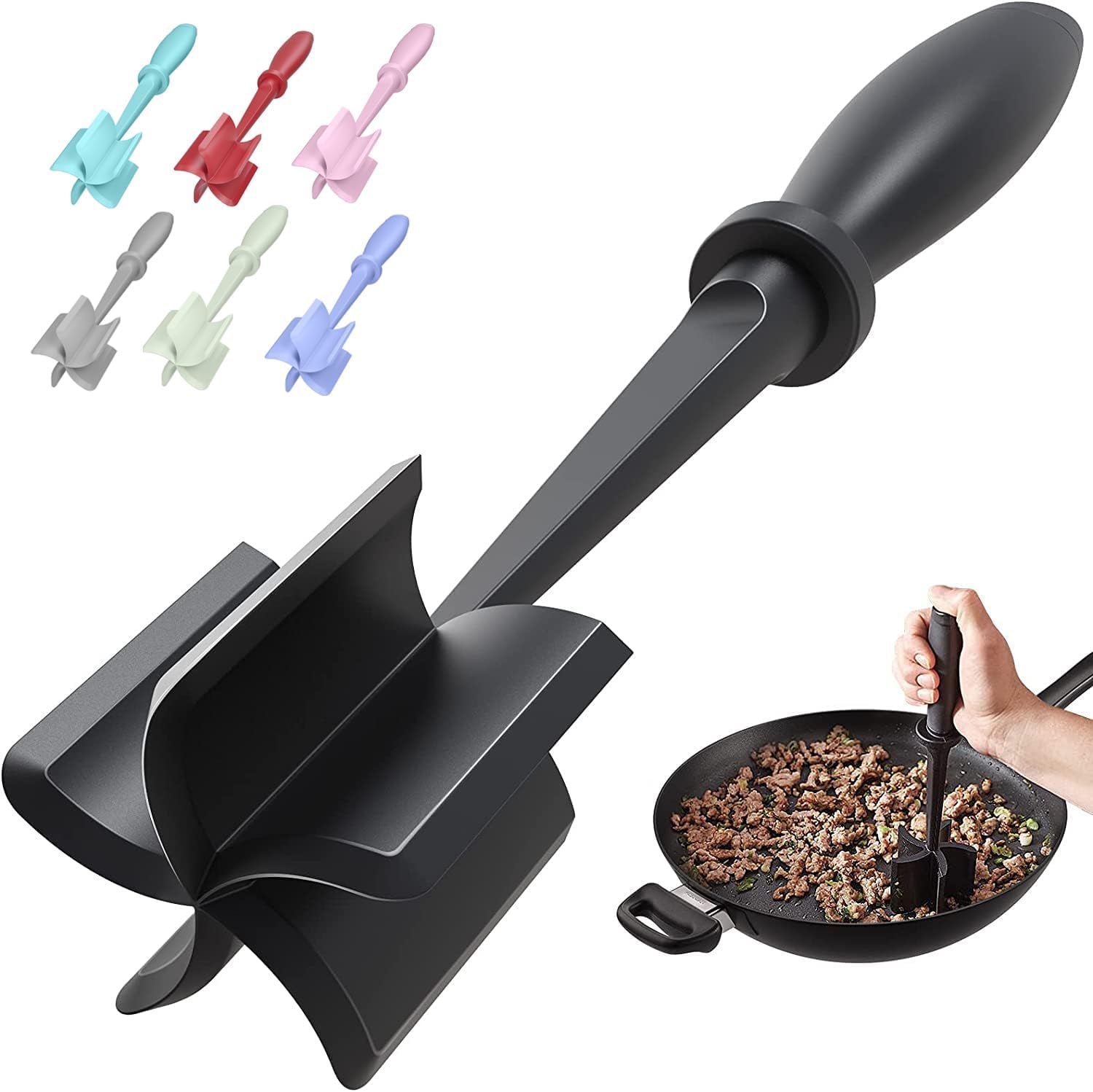 meat-chopper-hamburger-grinder-kitchen-smasher-for-ground-beef-heat-resistant-5-nylon-blade-burger-grinder-potato-mix-tool-meat-poultry-tenderizers-dishwasher-safe-black