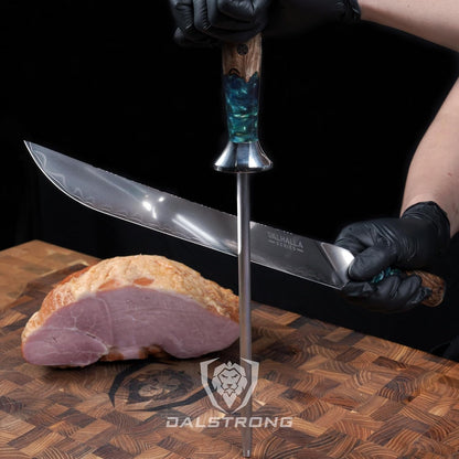 10" Honing Rod — SUS430 Stainless Steel — for Daily Edge Realignment on Japanese & German Knives — Celestial Resin & Wood Handle, Individually Poured, Valhalla, Customer Support7
