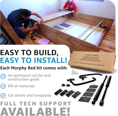 Full Size Deluxe Murphy Bed Kit, Vertical8
