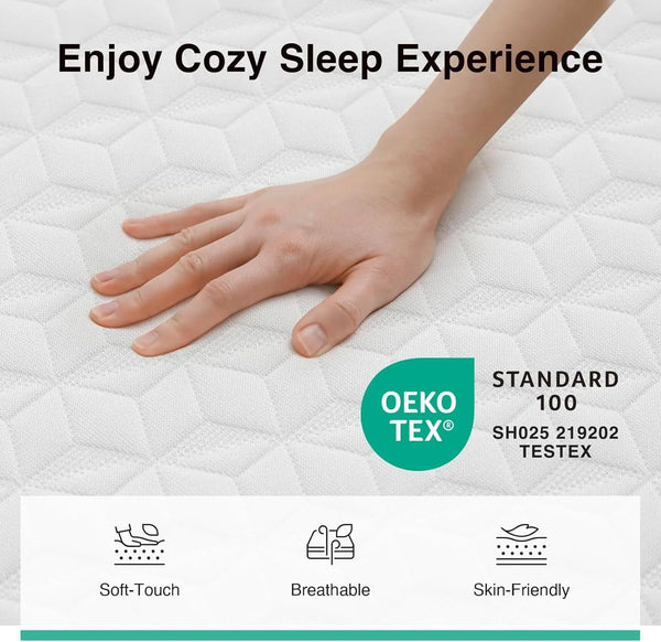 Twin Mattress 10 Inch, Twin Memory Foam Mattress | with Breathable Comfort & High-Density Support Foam for Pressure Relief & Contouring Support, Mattresses in a Box5