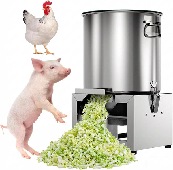 1800W Electric Vegetable Chopper Commercial Poultry Feed Processor 3500RPM Stainless Steel Heavy Duty for Chicken Duck Pig Farm Animal Feed Processing (1300W)1
