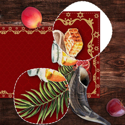 Shana Tova Table Runner Linen Rosh Hashanah Decoration Jewish New Year Party Supply Home Kitchen Dining Room Tablecloth 72Inches3