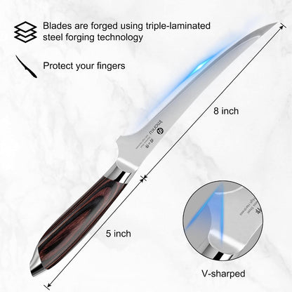 8 Inch Fillet Knife, Japanese High Carbon Stainless Steel3
