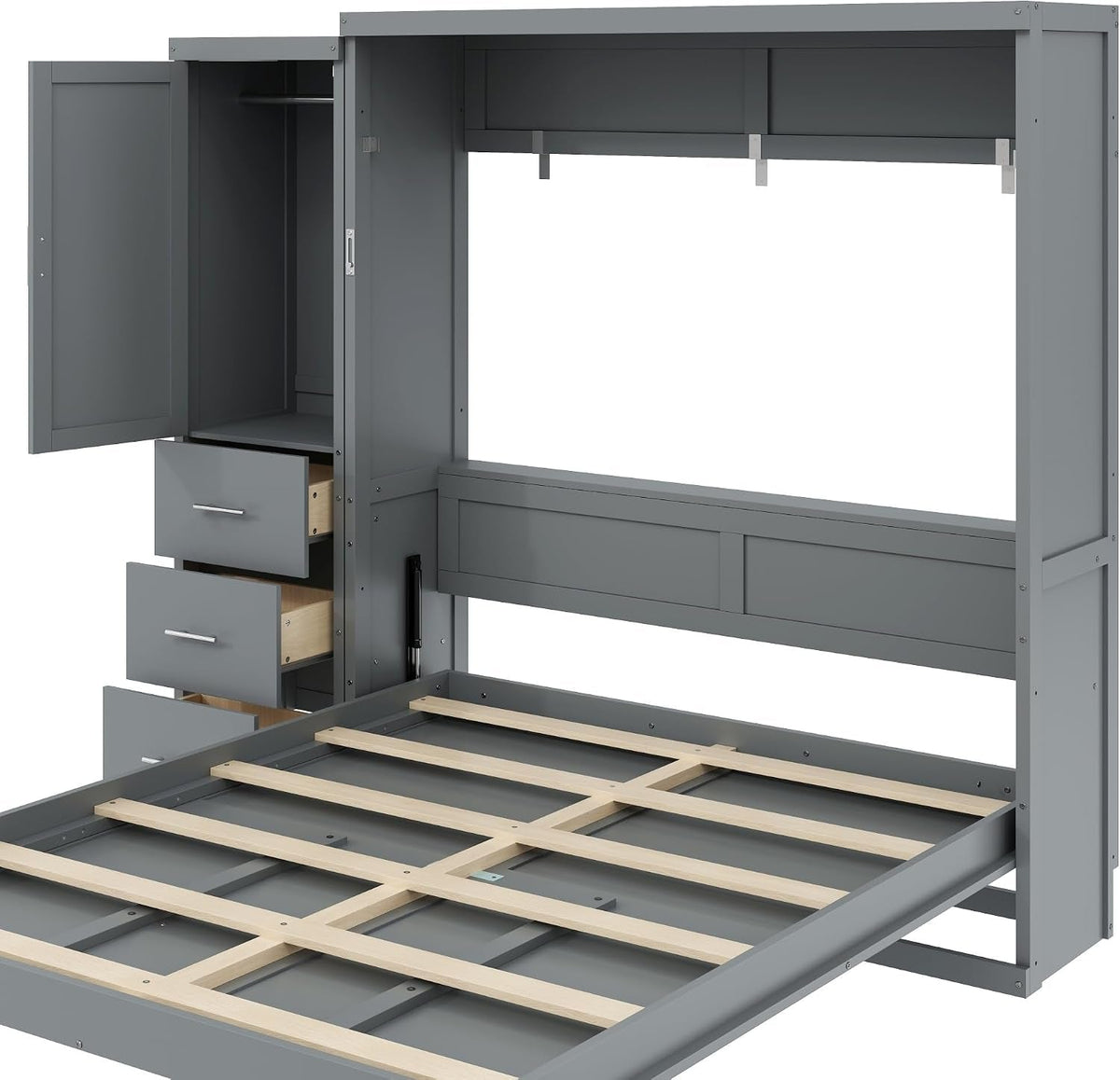 queen-murphy-bed-with-storage-drawers-and-wardrobe-solid-wood-farmhouse-horizontal-murphy-wall-bed-cabinet-with-drawers-for-bedroom-office-guest-room-foldable-queen-gray
