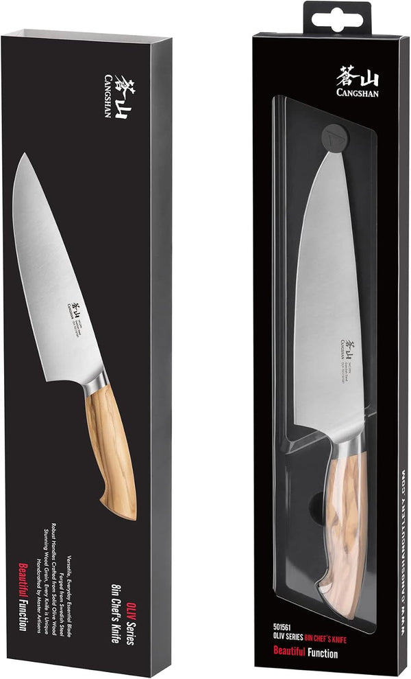 OLIV Series 8-Inch Chef'S Knife, Forged Swedish 14C28N Steel, 5015617