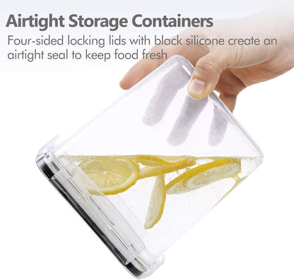 Airtight Food Storage Containers Set, 14 PCS Kitchen Storage Containers with Lids for Flour, Sugar and Cereal, Plastic Dry Food Canisters for Pantry Organization and Storage3