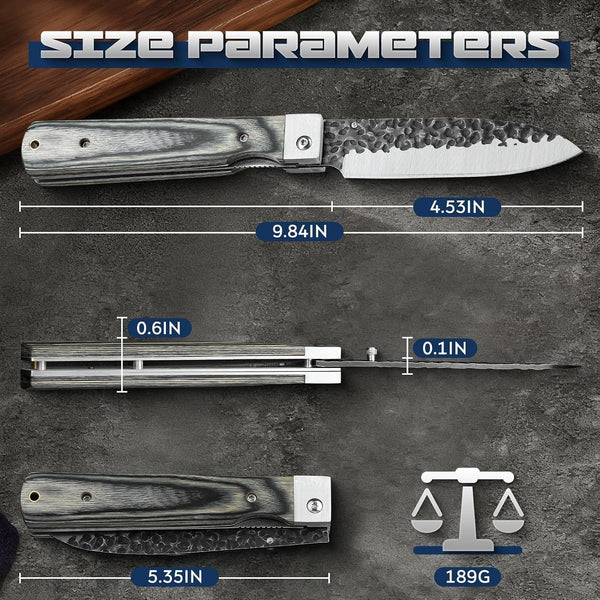 Japanese Folding Santoku Knife - Pocket Chef Knife8