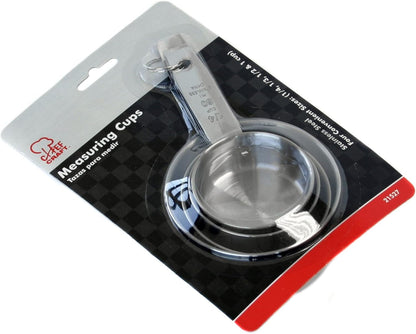 Select 4 Piece Measuring Cup Set, 1/4, 1/3, 1/2 and 1 Cup, Stainless Steel2