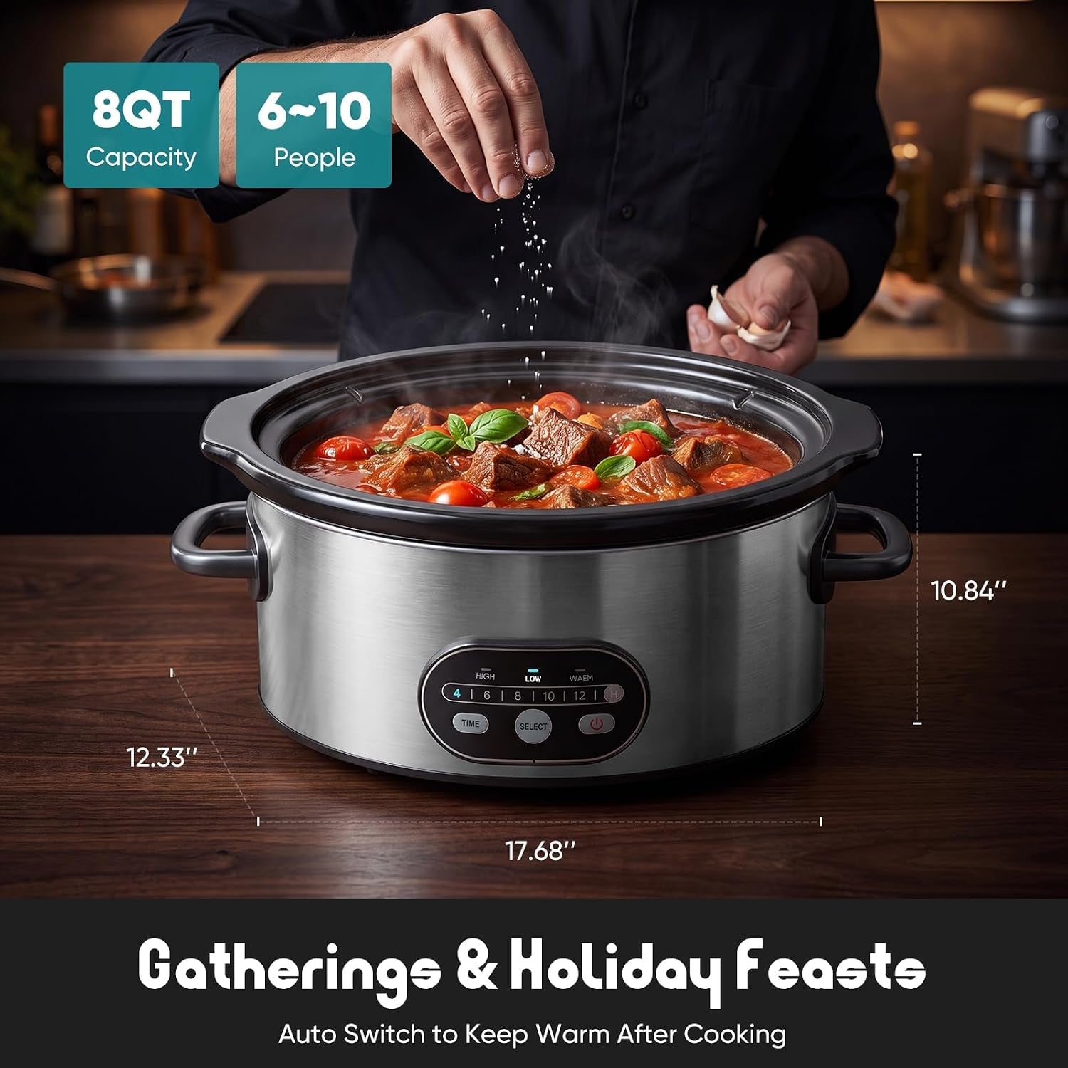 slow-cooker-8-quart-ceramic-nonstick-coating-programmable-slow-cooker-with-dishwasher-stoneware-pot-and-tempered-glass-lid-multi-cookers-with-3-temperature-35in-tangle-free-cord-silver