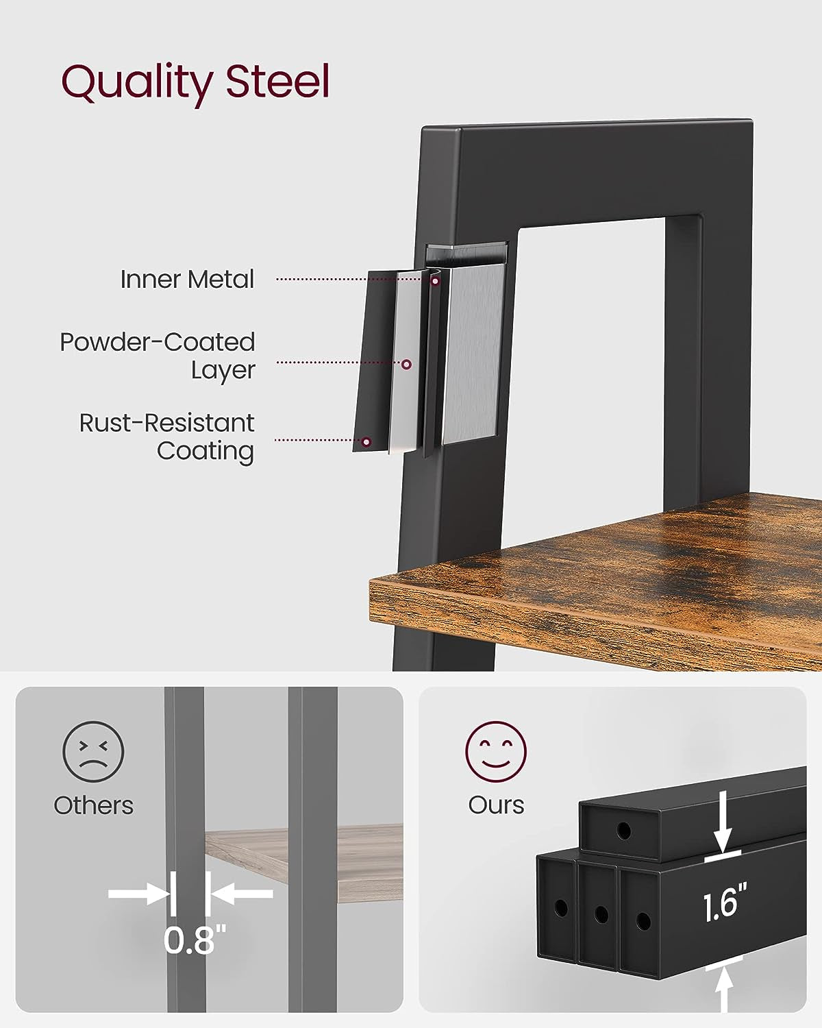 vasagle-ladder-shelf-4-tier-bookshelf-storage-rack-steel-frame-bookcase-living-room-home-office-kitchen-bedroom-rustic-brown-and-matte-black-barnet-collection-ulls44x