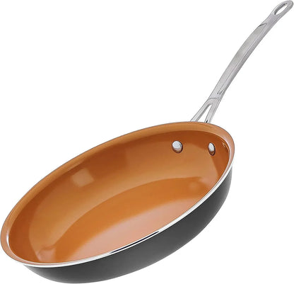 11 Inch Non Stick Frying Pan Nonstick Pan with Ceramic Copper Coating for Long Lasting Nonstick Frying Pan Skillet for Cooking with Stay Cool Handle, Oven/Dishwasher Safe, Non Toxic4
