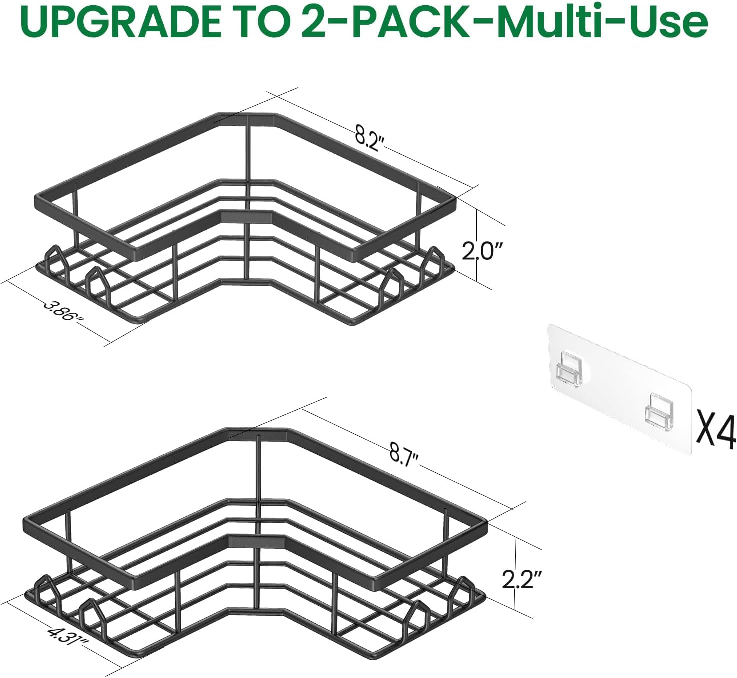adhesive-shower-caddy-2-pack-corner-bath-organizer-rustproof-stainless-steel-shower-shelves-with-large-capacity-no-drilling-shelves-for-bathroom-storage-home-kitchen-decor