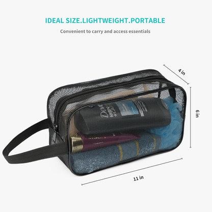 Mesh Shower Caddy Bag for Bathroom Gym Camping Portable Travel Mesh Toiletry Bag for Women Men2