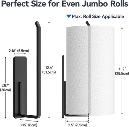 Heavy-Duty Magnetic Paper Towel Holder for Jumbo Rolls, Black3