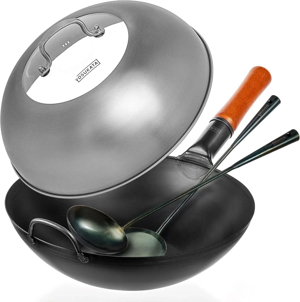 black-carbon-steel-wok-pan-flat-bottom-13-5-premium-stainless-wok-cover-pre-seasoned-utensils-set-blue-carbon-steel-17-inch-wok-spatula-wok-ladle-3-pairs