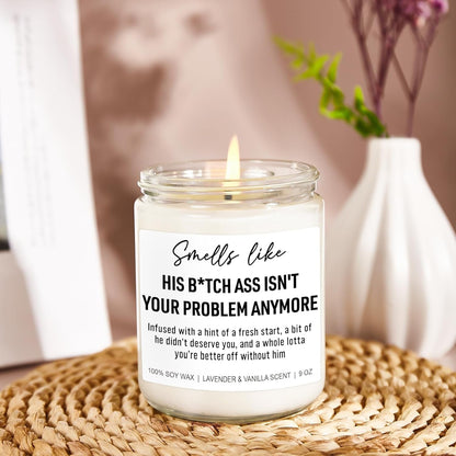 Funny Scented Candles, Divorce Gifts for Women, Divorce Party Decorations - Cheer Up, Breakup Gifts for Women, Newly Divorced Woman, Her - Break Up, Ex Boyfriend Presents - 9 Oz5