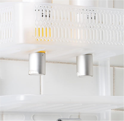 Molded Shower Caddy | Bathroom Storage | Hangs over Shower Head | 6 Accessory Hooks | Holds Razors | Washcloths | Accessories | Suction Cup Stability | White5