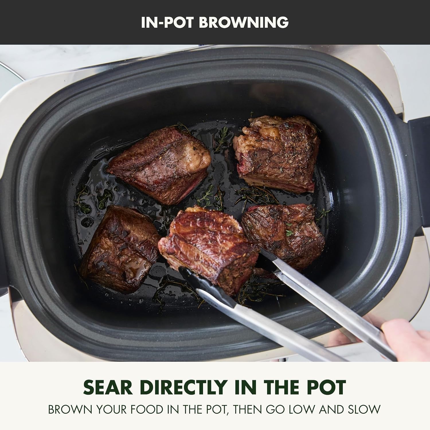 elite-14-in-1-nonstick-6qt-electric-slow-cooker-pfas-free-ceramic-multi-cooker-in-pot-browning-dishwasher-safe-lid-removable-crock-stainless-steel-steamer-silicone-handles-black