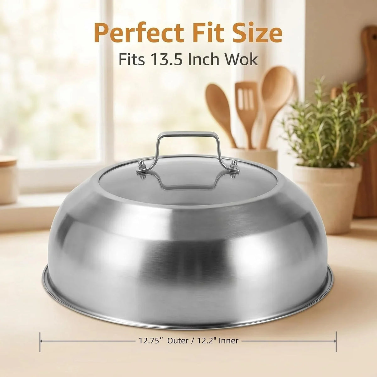 12-75-inch-12-2-inch-inner-diameter-stainless-steel-basting-cover-for-13-5-inch-wok-melting-dome-for-griddle-cooking-round-steaming-cover-lid-with-tempered-glass-top-and-steam-holes