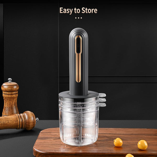 Electric Mini Food Processor, 4-Cup Portable USB Small Food Processor, Garlic Mincer, for Dicing, Mincing, and Puree, Black2