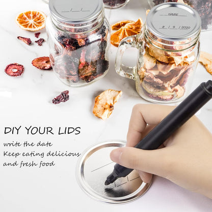 200 Pack Regular Mouth Canning Lids, 70Mm/2.76 in Mason Jar Replacement Caps for Ball & Kerr Jars, Split-Type Metal Closures with Food-Grade Silicone Seal, Airtight Leak-Proof4