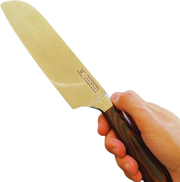 Laser Damascus 7-Inch Santoku Knife – Precision Stainless Steel Blade for Versatile Chopping & Professional Cooking6