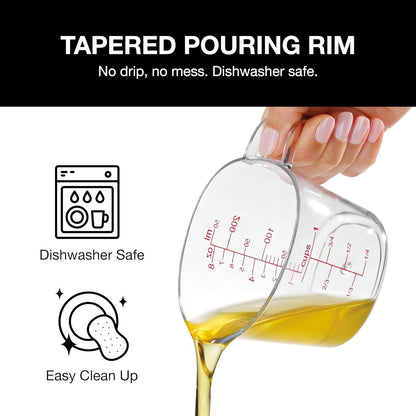 Nesting Liquid Measuring Cups, Clear, 3-Piece, CTG-00-3MC4