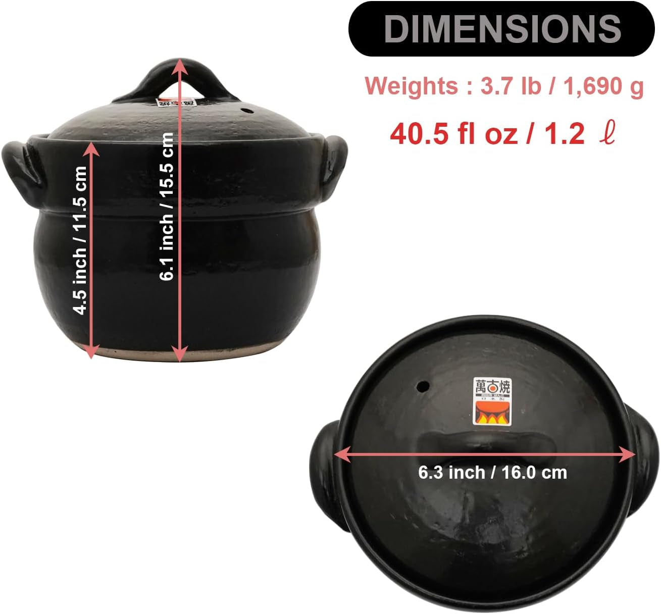 banko-ware-earthenware-rice-cooker-donabe-double-lid-design-for-fluffy-rice-english-manual-included-for-cooking-rice-even-heating-enhanced-flavor-experience-made-in-japan-1-2-cups