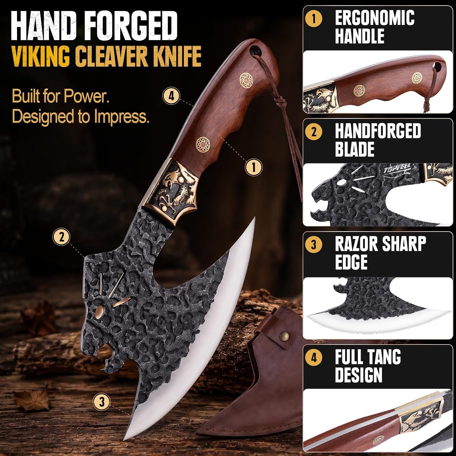 leopard-head-viking-knife-hand-forged-meat-cleaver-with-sheath