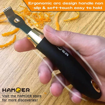 Zester Channel Knife & Micro Plane Grater Tool Set Ergonomic Handle5