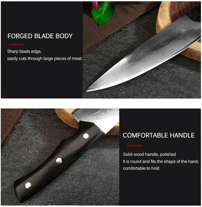 Meat Cleaver, 8 Inch Damascus Steel Beef Knife Multi-Functional Kitchen Knife, Ultra-Sharp High Hardness Kitchen Tools4