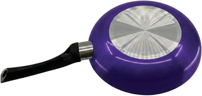 20-Piece Ceramic Metallic Cookware Set, Nonstick - Amethyst | 20-Piece Cookware Set with Ceramic Nonstick Interiors, Glass Lids, Utensils, Strainer, Pads, and Griddle Pan.5