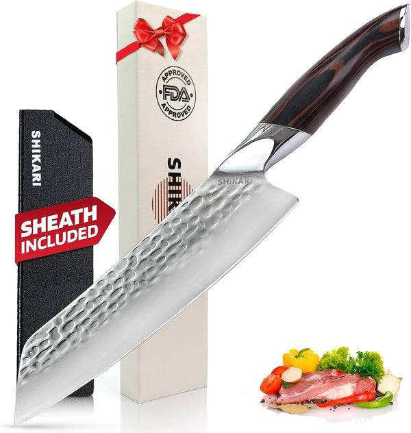 Santoku Knife 7 Inch – VG10 Super Sharp Vegetable Knife – Ergonomic Full Tang Chopping Knife with Pakkawood Handle – Japanese-Style Santoku Sharp Knives for Kitchen1