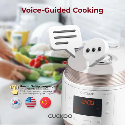CUCKOO Electric Pressure Cooker 5QT, Versatile Slow Cooker with 10 Menu Options, High Pressure Food Steamer for Cooking, Instant Multicooker with Stainless Steel Non-Stick Inner Pot (CMC-QSB501S) | 10 Menu Options, Slow Cook and Steam, Nonstick Inner Pot, High Pressure Cooking, Versatile Food Steamer7